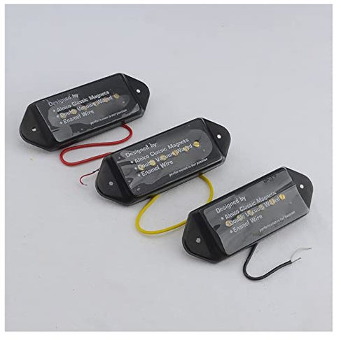 1 Jeu De Micros Alnico De Guitare Noire Faciles À Remplacer Et À Installer Pour Les Pièces De Guitare Jazz Kit de Micro Guitare Électrique