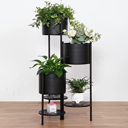 Pflanzenständer für den Außenbereich, 6 Etagen, Metall, 80 cm hoch, Blumenständer, Eck-Blumentopf-Ausstellungsregal, Organizer für Wohnzimmer, Balkon, Garten, Terrasse, Pflanzenständer für den