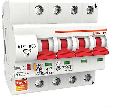 4P 40A pour Tuya 40A WiFi Smart Circuit Disjoncteur Automatique Protection Surcharge