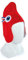 Doudou et Compagnie - Bonnet Phryge Mascotte Officiel des Jeux Olympiques et Paralympiques De Paris 2024 - Rouge - Taille L - Pour les Adultes - JO2432