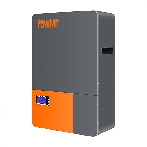 48V 200Ah Wall Mounted LiFePO4 Akku, Max. 9,6kWh Lithium Batterie mit 100A BMS, Unterstützt 4000+ Zyklen, Neue Wandmontierte Energiespeicher Batterie für Solar, PV-Energiespeicher und Notstromsysteme