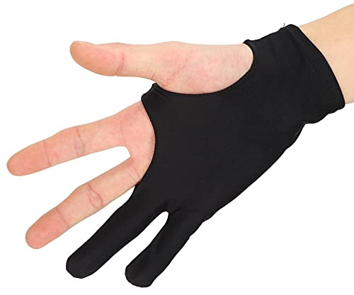 TOPINCN Guantes para Pintar con 2 Dedos, Guantes Resistentes a las Manchas, Tinta de Plantilla, Bocetos, Escritura, Pantalla Electrónica, Anti Mistouch, Suciedad, Sudor Sucio (S)