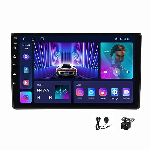 Plusfish 2 DIN Coche Bluetooth GPS Multimedia Pantalla Táctil De 9 Pulgadas Car Stereo para Audi A4 B8 B7 B6 S4 RS4 2002~2008 Soporte Carplay/Auto/USB/DSP/RDS/Navegacion GPS,WiFi 1g+16g