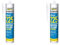 Everbuild Everflex 225 | Cure Silicone Sealant Designed for Glazing and Industrial Applications - 295ml - Transparent (Pack of 2)