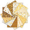 Whaline Baumwollstoffbündel für den Sommer, Aquarell-Biene, Waben, Sonnenblume, Fat Quarter, Bienentag, Quilten, Patchwork-Quadrate für DIY, handgefertigt, Basteln, Dekoration, 45,7 x 55,9 cm, 12