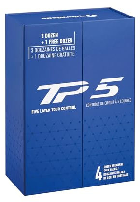TaylorMade Golf 2024 TP5 Golf Balls 3+1 Box Four Dozen
