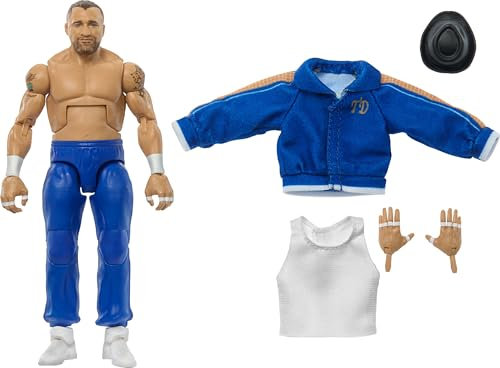 Mattel WWE Elite Actionfigur & Zubehör, 15,2 cm großes Sammlerstück Tony D'Angelo mit 25 Artikulationspunkten, lebensechter Look & austauschbaren Händen