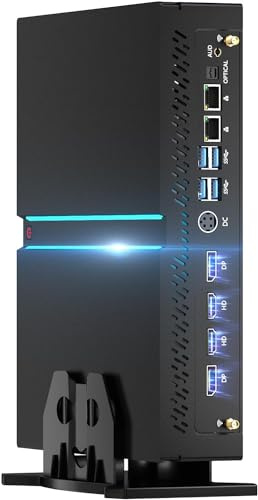 Kinupute Mini Gaming PC, Desktop Computer i9-13900F 24 Kerne bis zu 5.6GHz, 64G DDR5, 2T M.2 SSD, Windows 11 Pro, GeForce RTX4060 8G, Dual LAN, WiFi6E/BT5.3, Vier Displays, 8K Ausgänge, Optisch