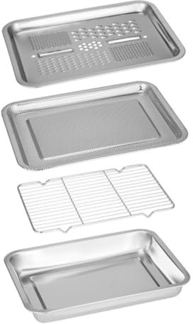 MAGICLULU Multipurpose Drain Basin Stainless Steel Strainer Sieve and Grating Tray Kitchen Drain Plate