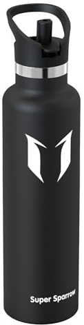 Super Sparrow Borraccia Termica, Acciaio Inox Bottiglia Termica - 1L - Senza BPA Borracce, Borraccia Bambini per Scuola, Sport, Campeggio, Yoga, Palestra, Ciclismo