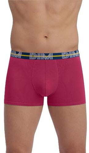 DIM Homme – Boxers Style Powerful Coton Stretch x3 | Ceinture Graphique Colorée | Confort Optimal | Coton Doux Extensible