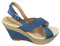 Outdoor Schuhe Damen Damen Frühling/Sommer-Kuchen-Strandsandalen mit dicker Unterseite und Slope-Denim-Schnalle Langlaufski Set Damen Klassisch Mit Bindung Und Schuhe (Blue, 42)