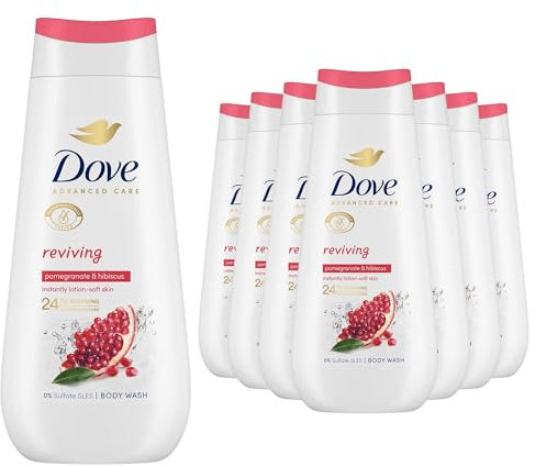 Dove Advanced Care Sulphate Free Body Wash for Women Made with Skin-Natural Nourishers and Micromoisture Provides 24 Hours Renewing Lotion-Soft Softer Skin, 225ml