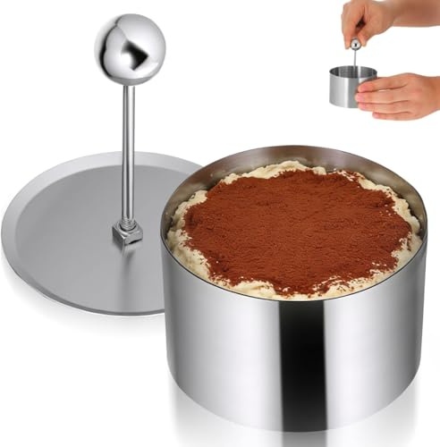 Luxshiny Stainless Steel Onigiri Mold Rice Ball Making Tool Sushi Mold for DIY Tiramisu and Desserts Round Shaped Kitchen 3.35 X 3.15 X 1.97 in 1 Piece