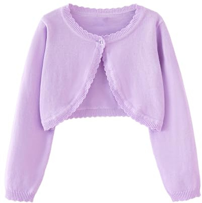 Miipat Ragazza Maglia Cardigan Manica Lunga Toddler Ragazze One Button Bolero Knitwear Maglioni a Maglia Viola 100 2-3 Anni