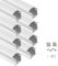 Besseto 8Pack 3.3ft/1M Spotless LED Aluminum Channel,Flat Milky Diffuser Deep Aluminum Profile Channel for LED Strip Light Width Up to 12mm