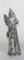 ecosoul Weihnachtsdeko Weihnachtsmann schlank Silber Figur zum Stellen Polyresin Weihnachten Weihnachtsdekoration 25cm hoch