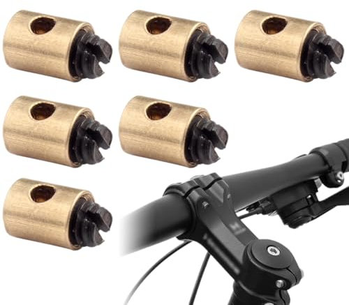 EYVRPAU 6pcs Cavi acceleratore per moto,Morsetto universale per cavo acceleratore in ottone, fascetta per filo moto, adatto per scooter e acceleratori moto