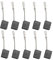 YINETTECH 5 pares de escobillas de carbón para motor de 8 x 12,5 x 15 mm, pieza de repuesto, cepillos de motor eléctrico compatibles con Metabo WE17-125/150 Quick