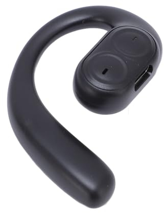Asixxsix Kopfhörer mit Offenem Ohr, Dual-Lautsprecher, 360-Grad-Panorama-Sound, Kabelloser Bluetooth-Kopfhörer mit Offenem Ohr für Sport, Training, Laufen, 8 Stunden Musikzeit (Black)