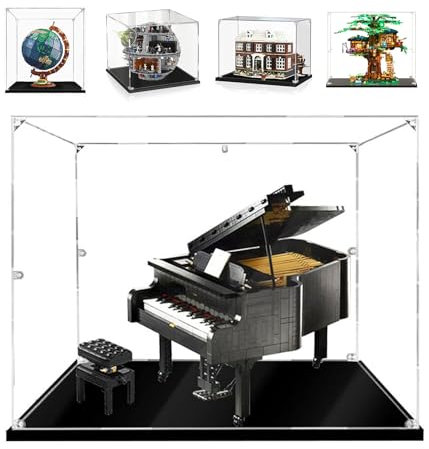 45 x 45 x 45 cm, 3 mm, Würfel-Vitrine, Acryl, für Lego Hütte im Baum 21318 Piano 21323 Home Alone 21330 21332 10255, große Präsentationsbox