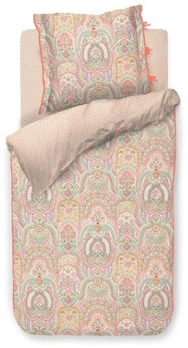 Pip Studio Bettbezugsset Jabali Flower Koralle 135x200cm