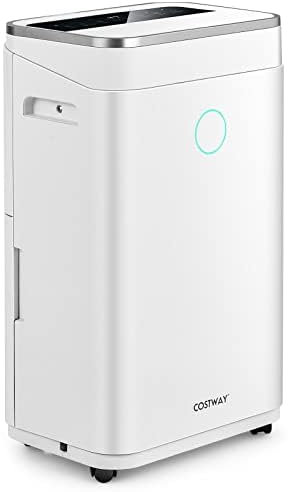 FANTASK Deshumidificador móvil 25/día, 3 modos, deshumidificador, con depósito de agua de 6,5 L, color blanco