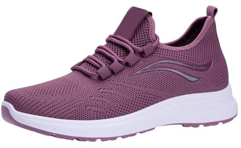 Shffuw Sneaker Damen Leicht und Bequem rutschfest Orthopädische Laufschuhe Ergonomischer Schmerzlinderungs-Schuh Shock Absorbing Turnschuhe Atmungsaktiv Sportschuhe Einfarbig Flache Walkingschuhe