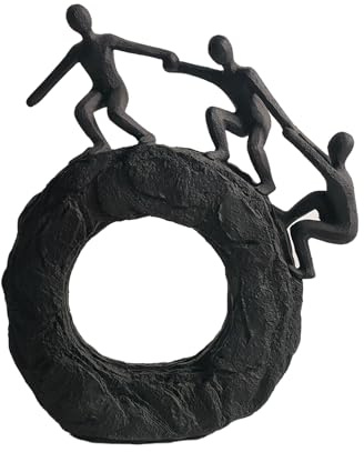 Hebdids Abstract Sculptures - Living Room and Office Dynamic Climbing Wall Character Decoration, Black Statue 7x8x1.5 inches Elegant Black Home Decoration Gift Creativity