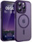 TOCOL Funda para iPhone 13 Pro, Funda Magnética para iPhone 13 Pro 6,1 Pulgadas [Protección Lente Cámara] [Protección Militar] Translúcida Mate Trasera, Púrpura Medianoche