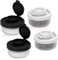 Salt and Pepper Shakers 4 Pcs Mini Travel Salt and Pepper Sets Travel Minis Camping Essentials Salt Pot with Airtight Lids Mini Seasoning Organizer for Camping Picnic Travel