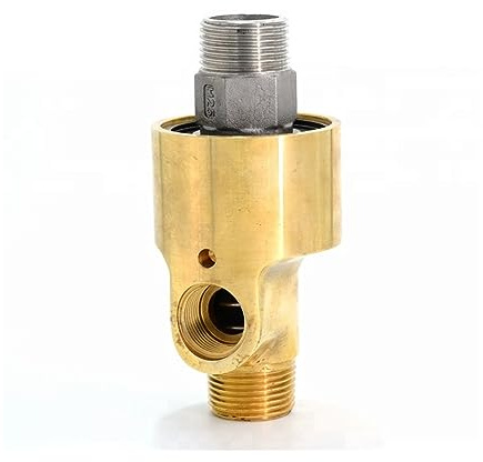 CEHJZQRPL 1/2 Zoll 2-Wege-Drehgelenk, Zwei-Richtungs-Drehgelenk Wasser-Luft-Öl-Drehkupplung Drehfitting(Right Thread)