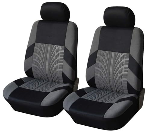 XGIXG 2 pcs Car seat covers, for Dacia Duster 4x4 2010-2025 Car Front Seat Covers Waterproof Non-Slip Dirt-resistant and easy to install,A Grey