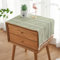 Mantel rectangular pequeño para mesa de café, estilo bohemio, a rayas, con borlas, tela de felpilla, a prueba de polvo, para nevera, mueble de TV, microondas, 40 x 90 cm, color verde claro