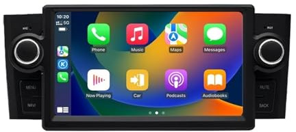 Lettore multimediale for auto Android 1 Din da 7'' compatibile con Fiat Grande Punto Linea 2007-2012 Carplay((2G 32G) WIFI)