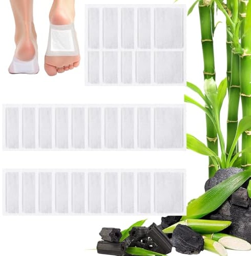 30 Stück Detox Fußpflaster Entgiftung, Entgiftungspflaster Füße, Natürliche Deep Cleansing Foot Pads für Füße, Detox Pflaster zur Stressreduktion Tiefschlaf und Verbesserung des Schlafs