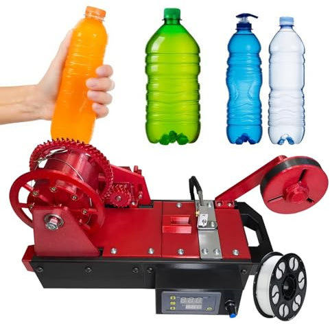 FXNFXLA 3D Printer Extruder Filament Maker Machine, Desktop Filament Maker Machine, Plastic Bottle Recycler with Temperature and Speed Adjustable, Recycled PET Bottle Recycling Red