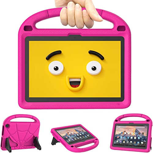 Kids Tablet Case for 8 inch Tablet Not Fits Samsung iPad 8 inch Tablets-Lightweight Shockproof Case with Handle Stand -Pink