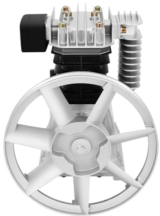 Kompressor Aggregat, 3PS 2 Zylinder Kompressor mit Schalldämpfer, NPT 1/2 Gewinde Kolben-Kompressor, Ölgeschmierter Druckluft Luftkompressor für die Gasförderung, 960UPM, 250L/Min Ausstoßvolumen