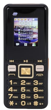 Plyisty 2G Entsperrtes älteres Mobiltelefon, 1,8-Zoll-Bildschirm, Großes Tasten-Seniorenhandy mit 4.0, 3600-mAh-, für FM-Radio-Taschenlampe (Black)