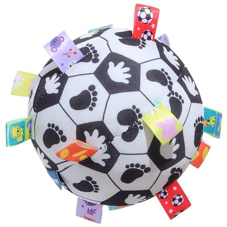 Plüsch Rasselball - Weicher Sensorischer Spielball Mit Texturen | Kontrastreiche Farben, Integrierte Rassel | Frühpädagogisches Motorikspielzeug Für Babys Kleinkinder Zuhause Spielen Lernen