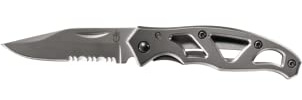 Gerber Gear Paraframe Mini Pocket Knife, 2.2 Inch Serrated Edge Small EDC Folding Knife with Safety Lock for Everyday Carry, Gifts for Men, Stainless Steel
