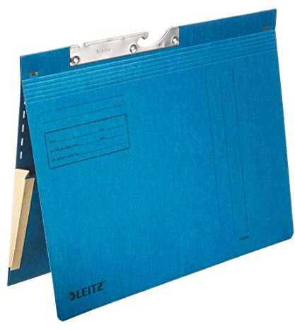 Leitz Pendelhefter Combi mit Tasche, kfm. Heftung, Manilakarton, blau