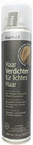 Hairfor2 Haarverdichtungsspray gegen lichtes Haar | Haarpuder | Streuhaar | Haarauffüller | Haarausfall | Haarverdichter (400ml, Dunkelblond)