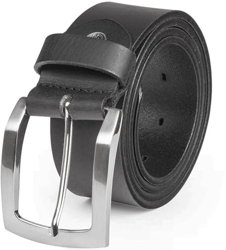 LINDENMANN Leder-Gürtel Herren 40 mm breit, Gürtel Herren Vollrindleder schwarz, Farbe/Color:schwarz, Size:95