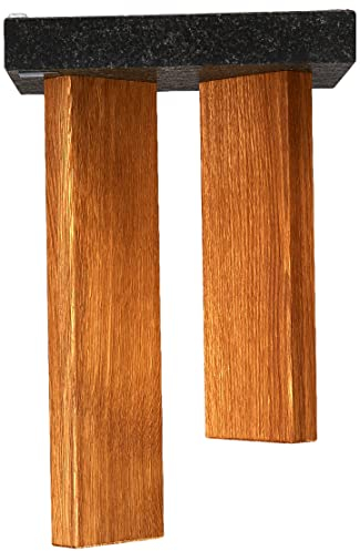 KAI magnetischer Messerblock klein Stonehenge aus Eiche mit Granitboden - Premium Holz - Platz für 4 Messer - Abmessung 18 x 10 x 28-30 cm