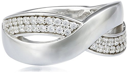 Esprit Damen-Ring 925 Sterling Silber Zirkonia Vibrant Gr.57 (18.1) ESRG92443A180