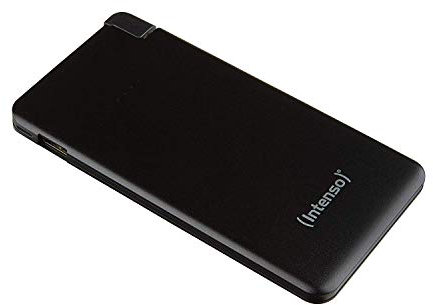 Intenso Powerbank S5000 Slim externes Ladegerät (5000mAh, für Smartphone/Tablet PC/MP3 Player/Digitalkamera) schwarz