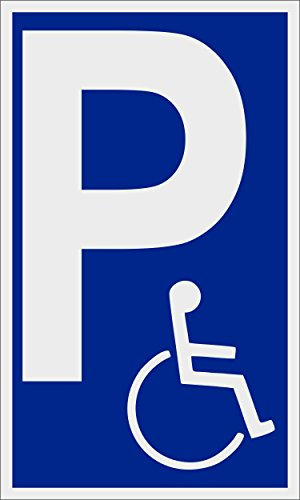 parking pour handicapés 250 x 150 mm Panneau de danger indicateur et d'interdiction PST-plastique