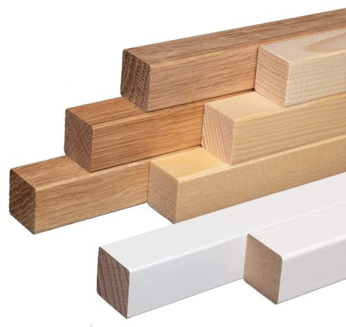 REESE Quadratleisten Viertkantleisten | Fichte GEÖLT | 20x20x2300mm | Bastelleisten Abdeckleisten